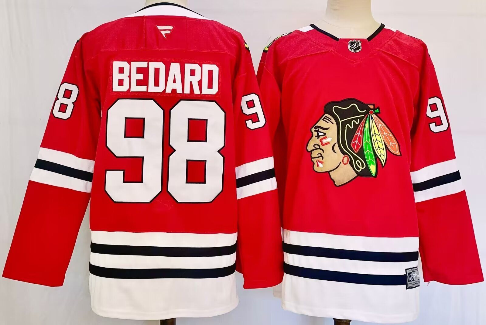 2024 Adidas Chicago Blackhawks #98 Connor Bedard Red  NHL Jersey->chicago blackhawks->NHL Jersey